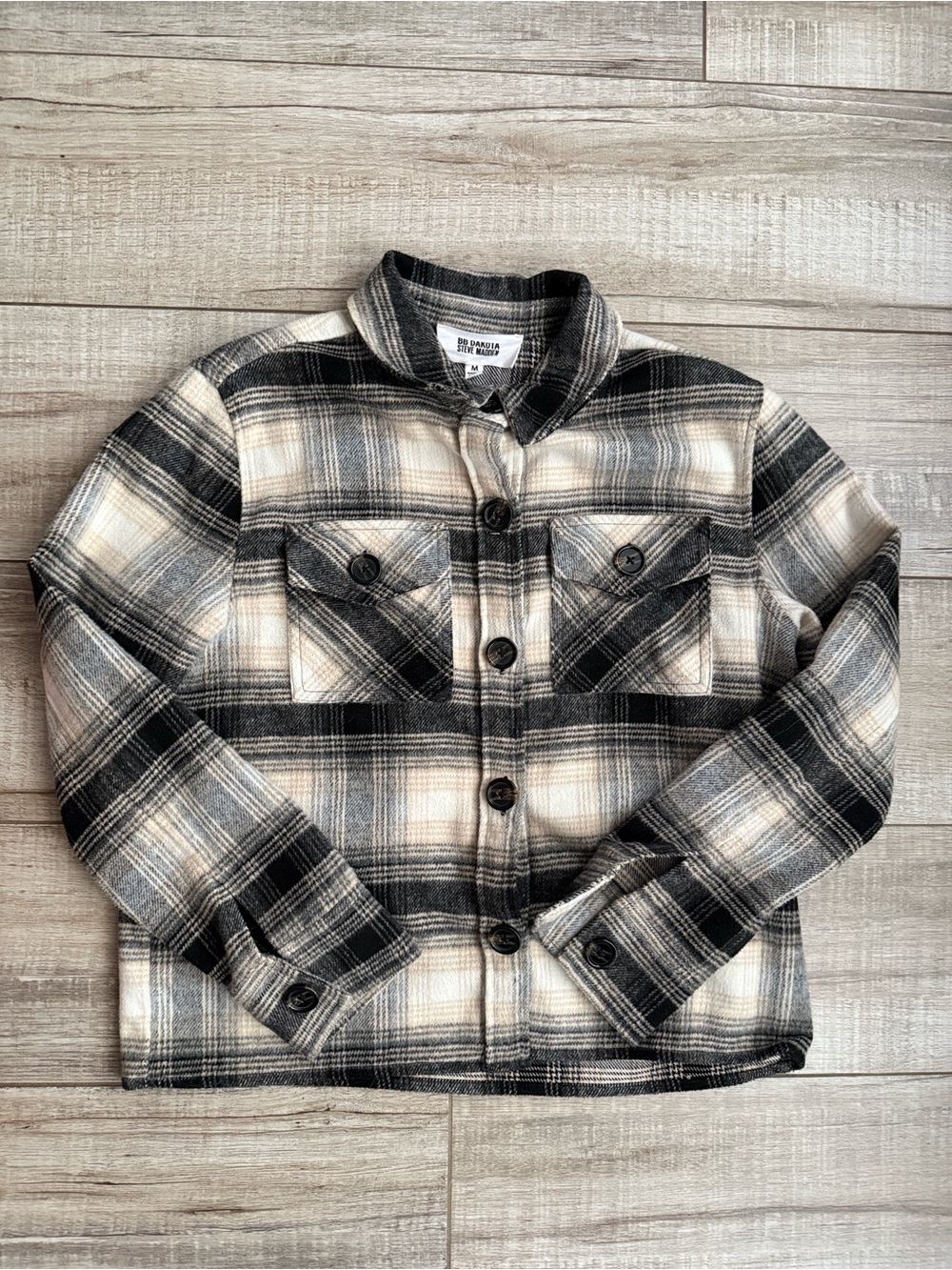 BB Dakota by Steve Madden Plaid Shacket Flannel Jacket - Size M
